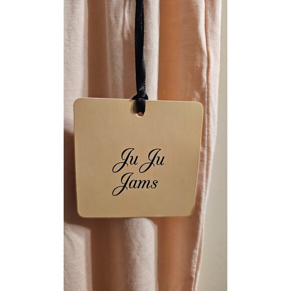 NWT Ju Ju Jams L/S Sleep shirt with built in shelf bra -stripes Sz S Made in USA - Picture 3 of 4